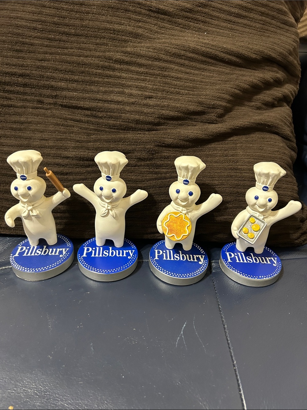 Pillsbury Doughboy Figurine Set – White and Blue Collectible Kitchen Decor